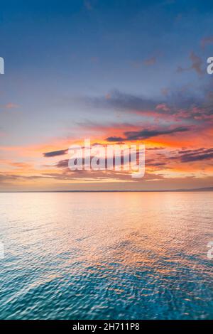 Blick von Arbon über den Bodensee bei Sonnenaufgang, Kanton Thurgau, Schweiz Stockfoto