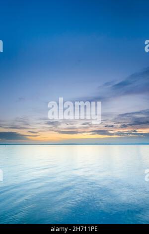 Blick von Arbon über den Bodensee bei Sonnenaufgang, Kanton Thurgau, Schweiz Stockfoto