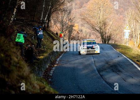 24 Linnamae Georg (est), Morgan James (gbr), ALM Motorsport, Volkswagen GTi, Aktion während der ACI Rally Monza, 12. Lauf der FIA WRC 2021, FIA World Rally Championship, vom 18. Bis 21. November 2021 in Monza, Italien - Foto Nikos Katikis / DPPI Stockfoto