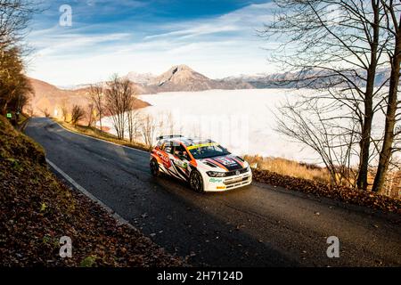 24 Linnamae Georg (est), Morgan James (gbr), ALM Motorsport, Volkswagen GTi, Aktion während der ACI Rally Monza, 12. Lauf der FIA WRC 2021, FIA World Rally Championship, vom 18. Bis 21. November 2021 in Monza, Italien - Foto Nikos Katikis / DPPI Stockfoto