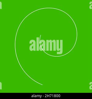 Spiralförmiges, wirbelförmiges, spiralförmiges Design-Element mit dünnen Linien. Kreisförmiges Element mit gekrümmter Linie – Vektorgrafik auf dem Stock, Cliparts Stock Vektor