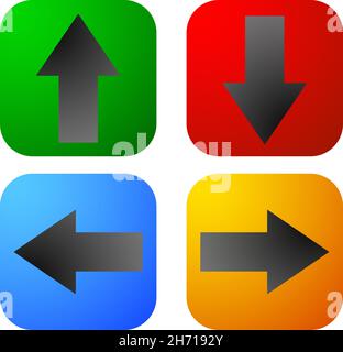 4-Wege-Pfeile, Zeiger, Cursor Formen - Stock Vektor Illustration, Clip-Art Grafiken Stock Vektor