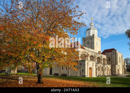 Die Kathedrale von Portsmouth im Herbst, Portsmouth, Hampshire, Großbritannien Stockfoto