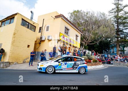 32 Loof Nick (DEU), Magalhaes Hugo (PRT), Ford Fiesta Rally4, Nick Loof, Aktion während der FIA ERC Rally Islas Canarias 8th, 2021 Runde der FIA European Rally Championship 18, vom 20. Bis 2021. November 2021 in Las Palmas de Gran Canaria, Spanien - Foto Grégory Lenormand / DPPI Stockfoto