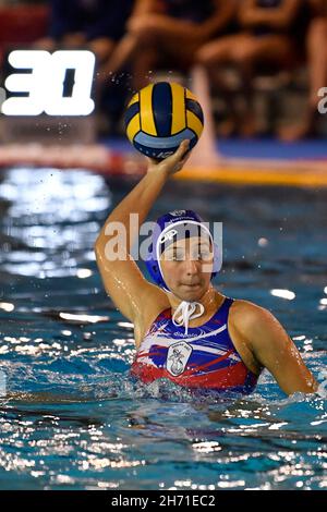 (11/18/2021) in Aktion während des Waterpolo Euro League Women, Gruppe B, Tag 1 zwischen Lille UC und Sirens Malta beim Polo Natatorio, 18th. November 2021 in Rom, Italien. (Foto von Domenico Cippitelli/Pacific Press/Sipa USA) Stockfoto