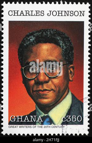 Charles Richard Johnson Porträt auf Briefmarke Stockfoto