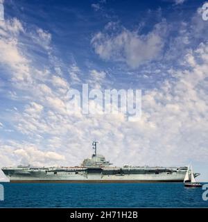 USS Yorktown Charleston SC USA. Dieses Boot ist ein Flugzeugträger aus dem zweiten Weltkrieg 1942. Stockfoto