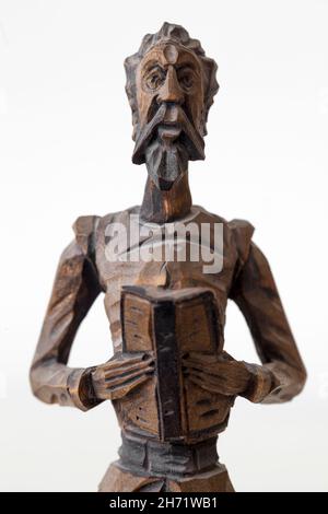 Geschnitzte Holzfigur von Don Quixote Stockfoto