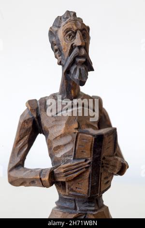 Geschnitzte Holzfigur von Don Quixote Stockfoto