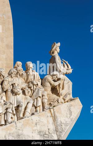 Lissabon, Portugal. Padrao dos Descobrimentos oder einem Monument der Entdeckungen, die den 500. Jahrestag des Todes von Prinz Henry erinnert an die Stockfoto