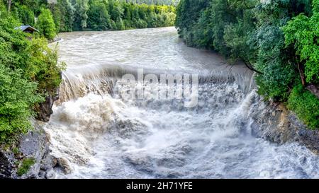 Lechfall Lech in Füssen, Deutschland Stockfoto