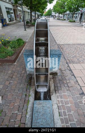Balingen, Baden-Württemberg, Deutschland, 20. Juni 2021, Wasserkunst Art Aqua in der Stadt Balingen in Deutschland Stockfoto