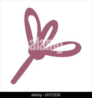 Blume mit Blütenblättern. Stilisierte einfache Blumenvektordarstellung Stock Vektor