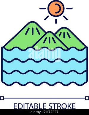 Insel-RGB-Farbsymbol Stock Vektor