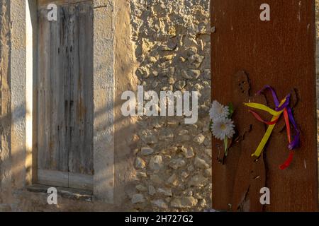 Porreres, Spanien; 12 2021. oktober: Denkmal El Raco de la Memoria, gewidmet den Opfern der Franco-Diktatur in Spanien, in der mallorquinischen Stadt Stockfoto