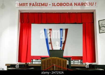 Museum zur Sitzung des AVNOJ (Antifaschistischer Rat für die Volksbefreiung Jugoslawiens) 2nd in Jajce (Bosnien und Herzegowina) Stockfoto