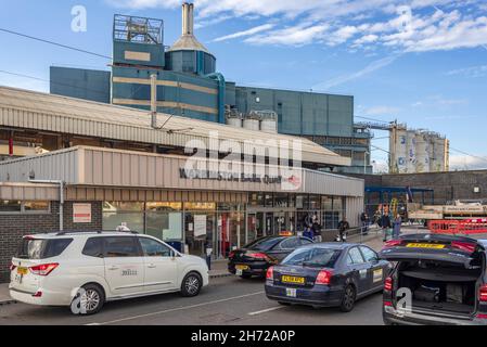 Der Bahnhof Warrington Bank Quay, der als Teil einer neuen Strecke nach Marsden und Leeds durch Manchester neu entwickelt werden soll. Stockfoto