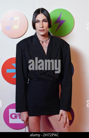 Kyle De'volle kommt zu den Gay Times Honors Awards im Magazin London in North Greenwich, London. Bilddatum: Freitag, 19. November 2021. Stockfoto