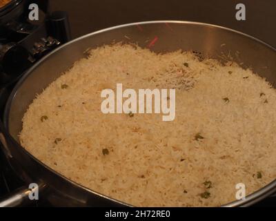 Indisches Gemüse Biryani, Gemüse Pulao, indisches Gemüse Pulao, Biriyani, Gemüse Biriyani Stockfoto