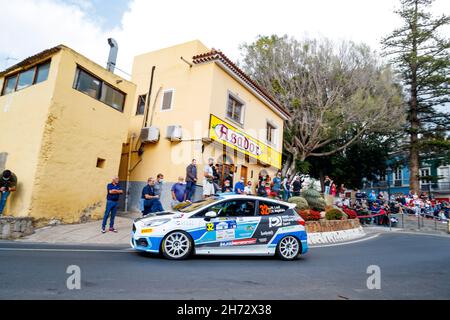 32 Loof Nick (DEU), Magalhaes Hugo (PRT), Ford Fiesta Rally4, Nick Loof, Aktion während der FIA ERC Rally Islas Canarias 8th, 2021 Runde der FIA European Rally Championship 18, vom 20. Bis 2021. November 2021 in Las Palmas de Gran Canaria, Spanien - Foto Grégory Lenormand / DPPI Stockfoto