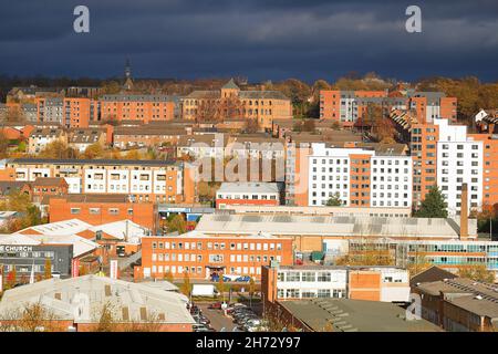 Blick auf Burley in Leeds, West Yorkshire, Großbritannien Stockfoto