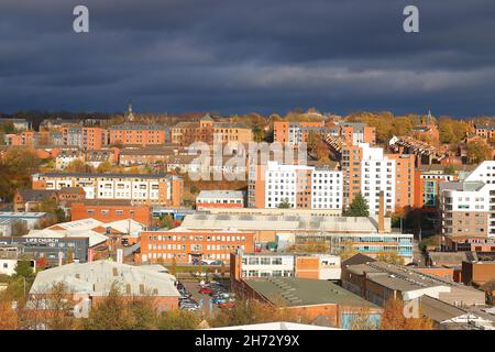 Blick auf Burley in Leeds, West Yorkshire, Großbritannien Stockfoto