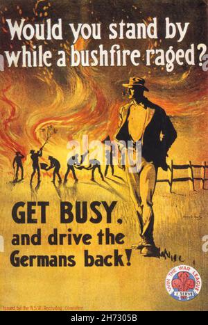 POSTER FÜR AUSTRALIEN WW1 Stockfoto