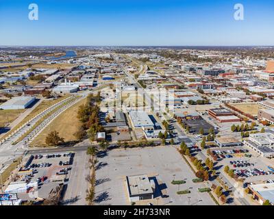Luftaufnahme der Innenstadt von Oklahoma Stockfoto