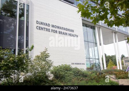 Vancouver, Kanada - September 3,2021: Ansicht des Gebäudes Djavad Mowafafaghian Centre for Brain Health in der Wesbrook Mall 2215 Stockfoto