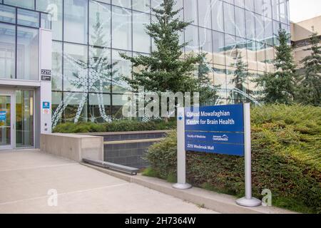 Vancouver, Kanada - September 3,2021: Ansicht des Gebäudes Djavad Mowafafaghian Centre for Brain Health in der Wesbrook Mall 2215 Stockfoto