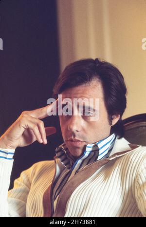 Peter Bogdanovich, amerikanischer Regisseur, Schauspieler und Produzent, Head and Shoulders Portrait, Bernard Gotfryd, 1973 Stockfoto