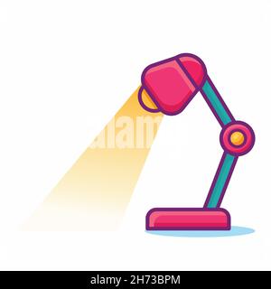 Schreibtischlampe isoliert Cartoon-Vektor-Illustration in flachem Stil Stock Vektor