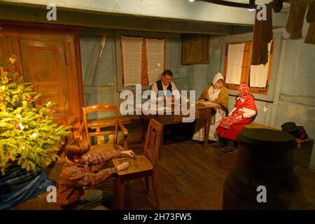 FRANKREICH, HAUT-RHIN (68), UNGERSHEIM, WEIHNACHTEN IM ELSASS ECOMUSEUMPAS D'UTILISATION PUBLICITAIRE SANS ACCORD ECOMUSEE Stockfoto