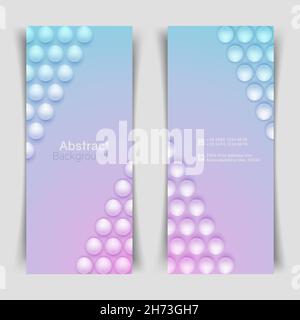Abstrakter Neon Kreis Hintergrund mit 3D Kugeln Stock Vektor