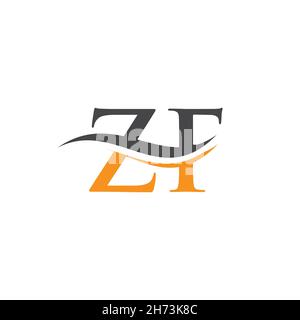 ZF Letter Linked Logo für Geschäfts- und Firmenidentität. Vektorvorlage für das ZF-Logo mit Anfangsbuchstaben. Stock Vektor
