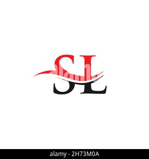 Monogram Letter SL Logo Design Vektor. SL-Letter-Logo-Design mit modernen trendigen. SL-Logo Stock Vektor