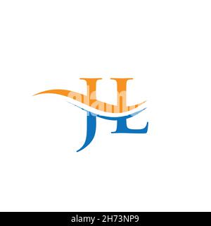 Monogramm Buchstabe JL Logo Design Vektor. JL Letter Logo-Design mit modernen trendigen Stock Vektor