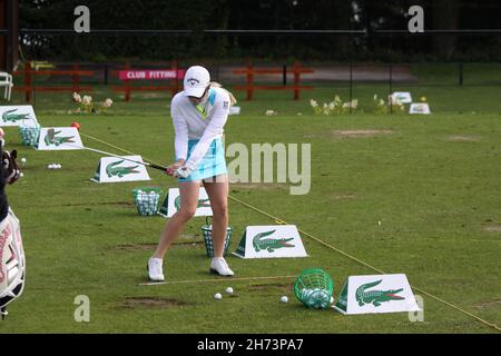 Evian, frankreich, 22. juli 2011 : Golferin in Aktion bei den Evian Masters 2011 Stockfoto