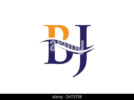 Initial BJ Brief Business Logo Design Vektor-Vorlage mit minimalistischen und modernen trendy. BJ Logo-Design für Unternehmen Stock Vektor