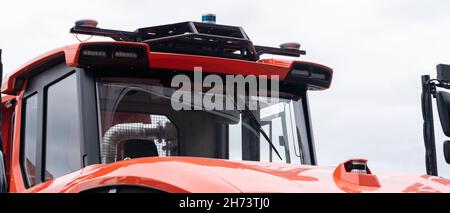 Machine Vision System eines autonomen selbstfahrenden Lkw. Stockfoto