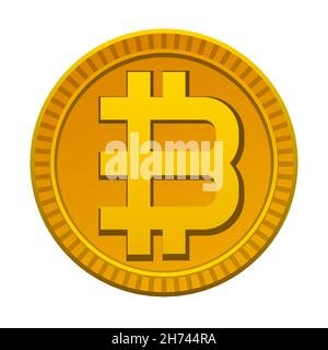 Abbildung des Krypto-Währung-Bitcoin-Symbols Stock Vektor