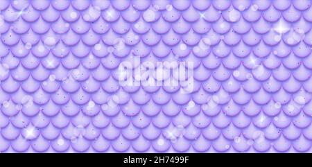 Holographischer Hintergrund mit Meerjungfrauen-Schuppen, magischen Sternen und Blasen. Ein Muster mit dem Schwanz einer Meerjungfrau auf einem Gradienten. Unterwassermuster. Vektor Stock Vektor