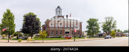 Marshall, Illinois, USA - 18. August 2021: Das historische Clark County Courthouse Stockfoto