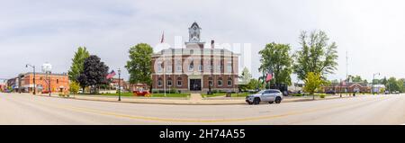 Marshall, Illinois, USA - 18. August 2021: Das historische Clark County Courthouse Stockfoto