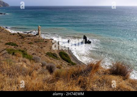 Playa del Molino de Papel, Nerja, Maro, Malaga, Spanien, Europa Stockfoto