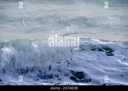 Playa del Molino de Papel, Nerja, Maro, Malaga, Spanien, Europa Stockfoto