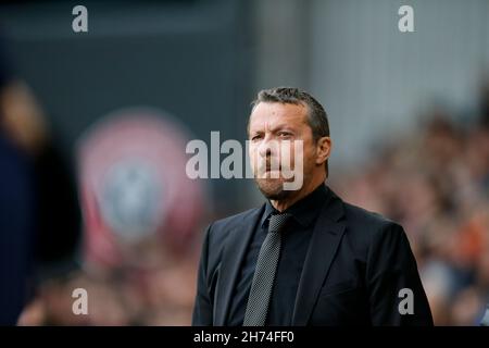 Sheffield, Großbritannien. 20th. November 2021. Slavi?a Jokanovi? manager von Sheffield United in Sheffield, Großbritannien am 11/20/2021. (Foto von Ben Early/News Images/Sipa USA) Quelle: SIPA USA/Alamy Live News Stockfoto