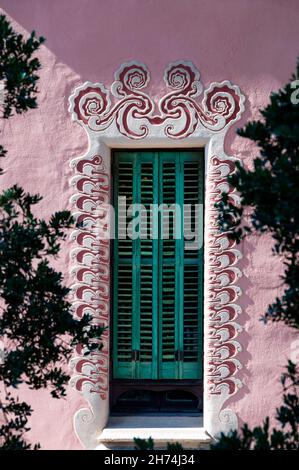 Casa Museu Gaudí im Park Güell in Barcelona, Spanien. Stockfoto