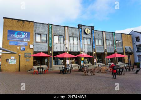 Der Oswestry Indoor Markt auf Bailey Head in der Stadt Oswestry North Shropshire England Stockfoto