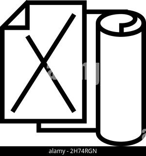 Vektorgrafik für symbole auf der liste von kraftpapier Stock Vektor
